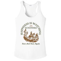 Happiness Is Watching Gunsmoke Over And Over Again Cowboy Ladies PosiCharge Competitor Racerback Tank