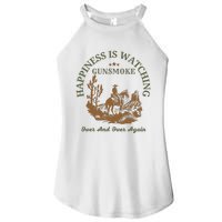 Happiness Is Watching Gunsmoke Over And Over Again Cowboy Women's Perfect Tri Rocker Tank