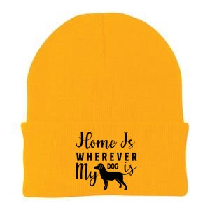 Home Is Wherever My Dog Is Knit Cap Winter Beanie