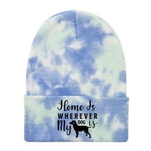 Home Is Wherever My Dog Is Tie Dye 12in Knit Beanie