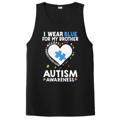 Heart I Wear Blue For My Brother Autism Awareness Month Cute Gift PosiCharge Competitor Tank