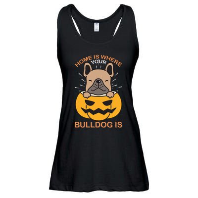 Home Is Where Your Bulldog Is Ladies Essential Flowy Tank