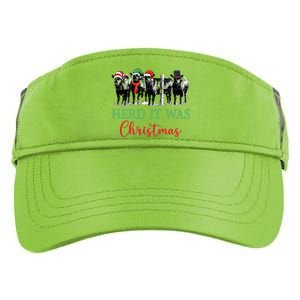 Herd It Was Christmas Cute Christmas Cow Heifer Lover Farmer Adult Drive Performance Visor