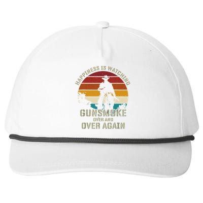 Happiness Is Watching Gunsmoke Over And Over Again Cowboys Snapback Five-Panel Rope Hat