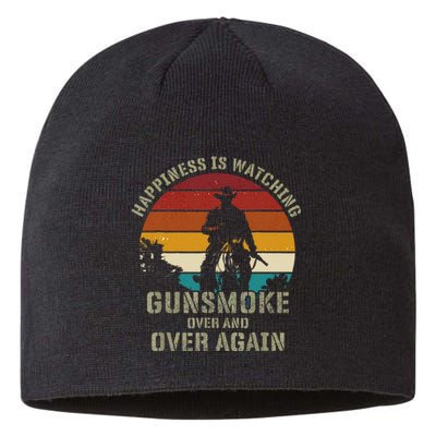 Happiness Is Watching Gunsmoke Over And Over Again Cowboys Sustainable Beanie