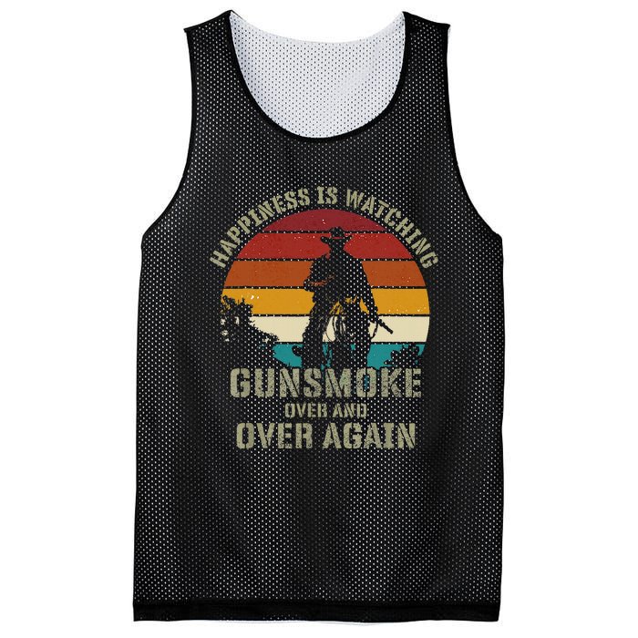 Happiness Is Watching Gunsmoke Over And Over Again Cowboys Mesh Reversible Basketball Jersey Tank