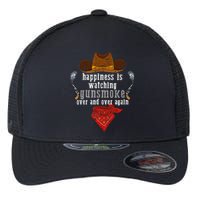 Happiness Is Watching Gunsmoke Over And Over Again Cowboys  Flexfit Unipanel Trucker Cap