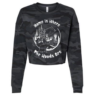 Home Is Where The Woods Are Cropped Pullover Crew