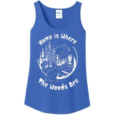 Home Is Where The Woods Are Ladies Essential Tank