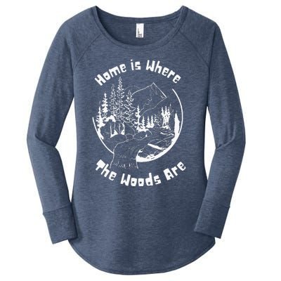 Home Is Where The Woods Are Women's Perfect Tri Tunic Long Sleeve Shirt