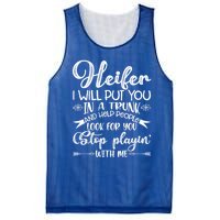 Heifer I Will Put You In A Trunk Help People Look For You Cute Gift Mesh Reversible Basketball Jersey Tank