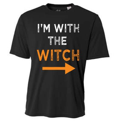 Halloween I'm With The Witch Funny Halloween Cooling Performance Crew T-Shirt