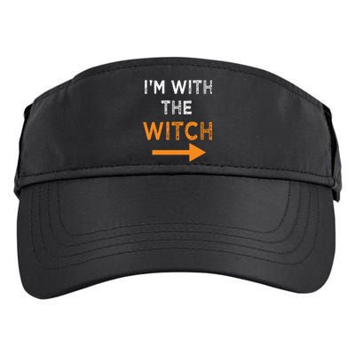 Halloween I'm With The Witch Funny Halloween Adult Drive Performance Visor