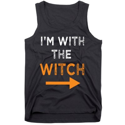 Halloween I'm With The Witch Funny Halloween Tank Top