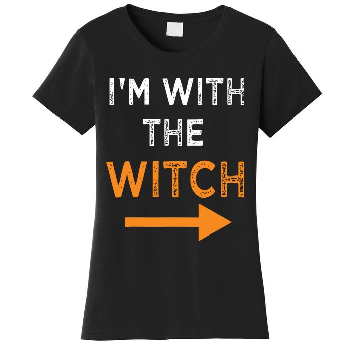 Halloween I'm With The Witch Funny Halloween Women's T-Shirt