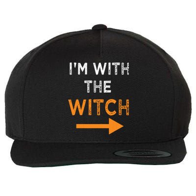 Halloween I'm With The Witch Funny Halloween Wool Snapback Cap