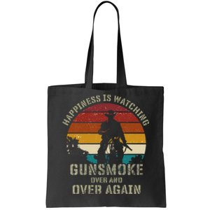 Happiness Is Watching Gunsmoke Over And Over Again Cowboys Tote Bag