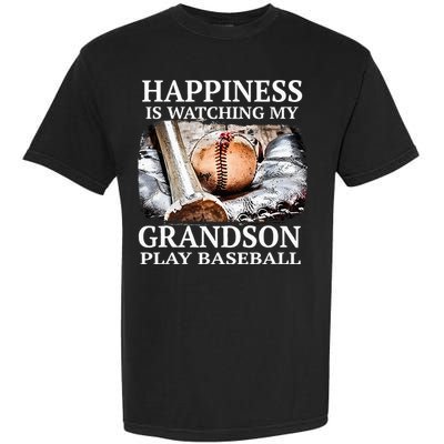 Happiness Is Watching My Grandson Play Baseball Garment-Dyed Heavyweight T-Shirt