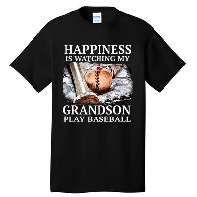 Happiness Is Watching My Grandson Play Baseball Tall T-Shirt