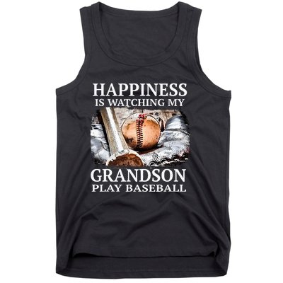 Happiness Is Watching My Grandson Play Baseball Tank Top