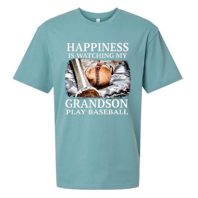 Happiness Is Watching My Grandson Play Baseball Sueded Cloud Jersey T-Shirt