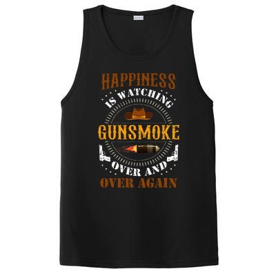 Happiness Is Watching Gunsmoke Over And Over Again Cowboys PosiCharge Competitor Tank