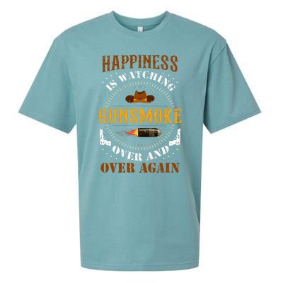 Happiness Is Watching Gunsmoke Over And Over Again Cowboys Sueded Cloud Jersey T-Shirt