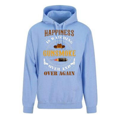 Happiness Is Watching Gunsmoke Over And Over Again Cowboys Unisex Surf Hoodie