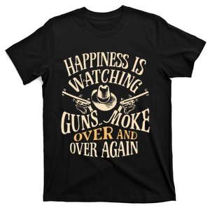 Happiness Is Watching Gunsmoke Over And Over Again Cow T-Shirt