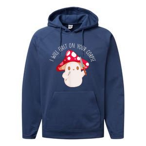 Halloween I Will Feast On Your Corpse Mushroom Funny Meme Performance Fleece Hoodie