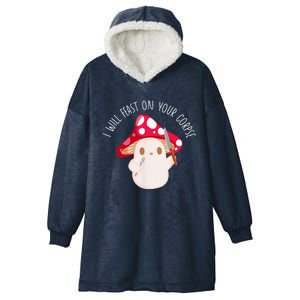 Halloween I Will Feast On Your Corpse Mushroom Funny Meme Hooded Wearable Blanket