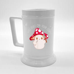 Halloween I Will Feast On Your Corpse Mushroom Funny Meme Beer Stein