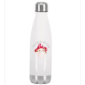 Halloween I Will Feast On Your Corpse Mushroom Funny Meme Stainless Steel Insulated Water Bottle