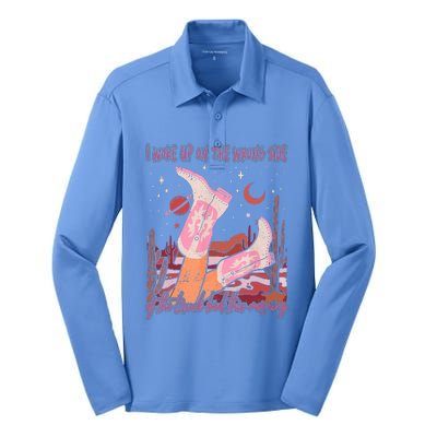 H.Ardy I Woke Up On The Wrong Side Of The Truck Bed Funny Silk Touch Performance Long Sleeve Polo