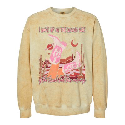 H.Ardy I Woke Up On The Wrong Side Of The Truck Bed Funny Colorblast Crewneck Sweatshirt