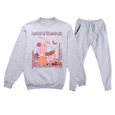 H.Ardy I Woke Up On The Wrong Side Of The Truck Bed Funny Premium Crewneck Sweatsuit Set