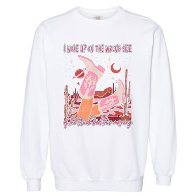 H.Ardy I Woke Up On The Wrong Side Of The Truck Bed Funny Garment-Dyed Sweatshirt