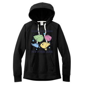 Home Is Where My Fish Are Colorful Fishes Women's Fleece Hoodie