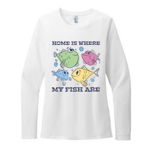 Home Is Where My Fish Are Colorful Fishes Womens CVC Long Sleeve Shirt