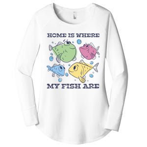 Home Is Where My Fish Are Colorful Fishes Women's Perfect Tri Tunic Long Sleeve Shirt