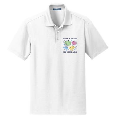 Home Is Where My Fish Are Colorful Fishes Dry Zone Grid Polo