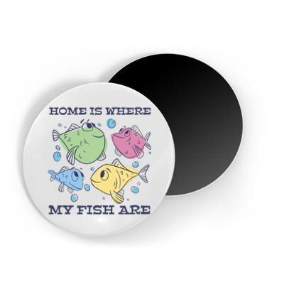 Home Is Where My Fish Are Colorful Fishes Magnet