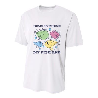 Home Is Where My Fish Are Colorful Fishes Youth Performance Sprint T-Shirt