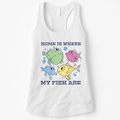 Home Is Where My Fish Are Colorful Fishes Womens Tank Top