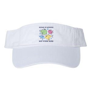 Home Is Where My Fish Are Colorful Fishes Valucap Bio-Washed Visor