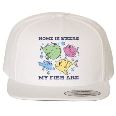 Home Is Where My Fish Are Colorful Fishes Wool Snapback Cap