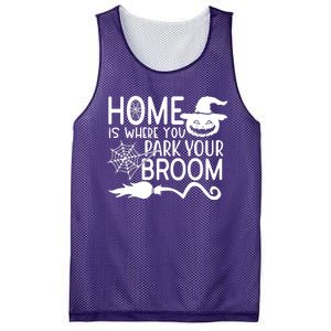 Home Is Where You Park Your Broom Mesh Reversible Basketball Jersey Tank