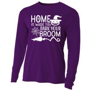 Home Is Where You Park Your Broom Cooling Performance Long Sleeve Crew