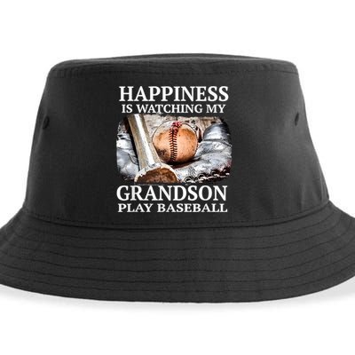 Happiness Is Watching My Grandson Play Baseball Sustainable Bucket Hat
