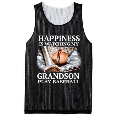 Happiness Is Watching My Grandson Play Baseball Mesh Reversible Basketball Jersey Tank